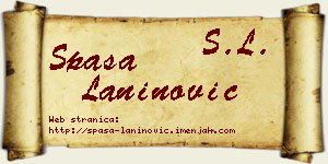 Spasa Laninović vizit kartica